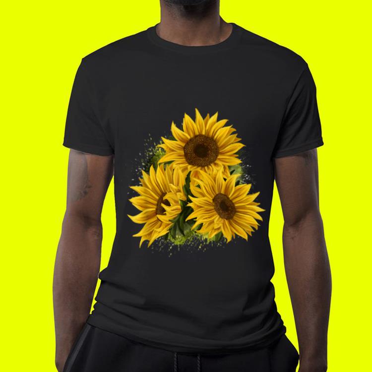 Yellow Sunflower Floral Watercolor Positivity shirt