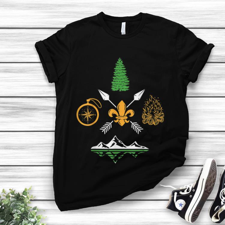 Scout Campfire Camp Hiking Compass Adventure Nature hoodie