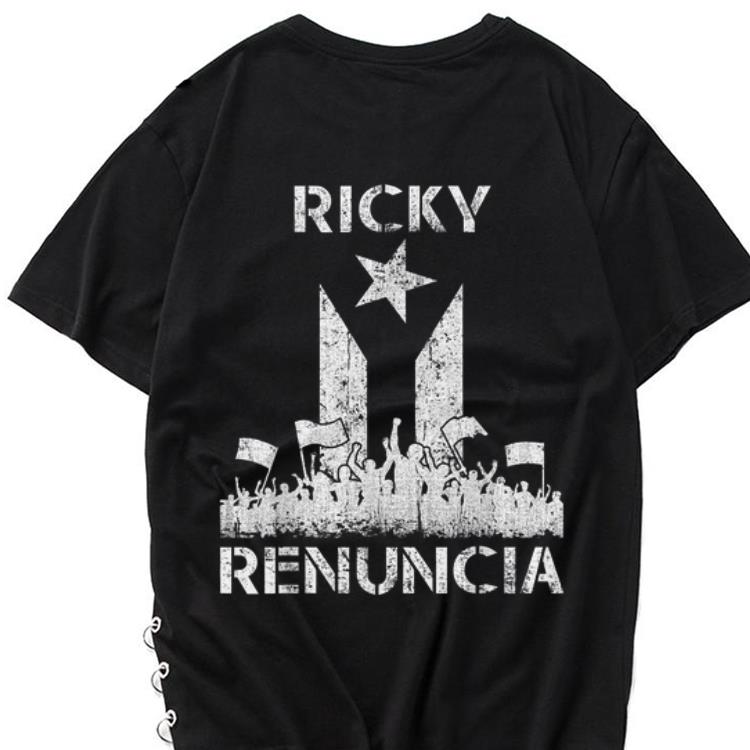 The best trend Ricky Renuncia Bandera Negra Puerto Rico Boricua Flag shirt