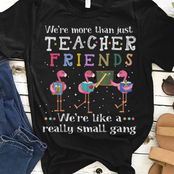 We're More than Just Teacher Friends We're Like A Really Small Gang Flamingo guy tee