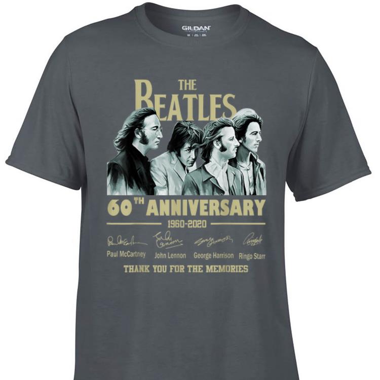 Awesome The Beatles 60th Anniversary Thank You For Memories Signature shirt