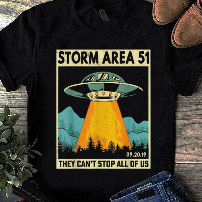 Awesome Trend UFO Alien Storm Area 51 They Can't Stop All Of Us shirt