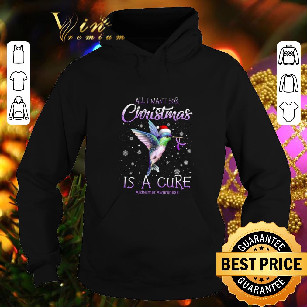 Cheap All i want for Christmas is a cure Alzheimer Awareness shirt