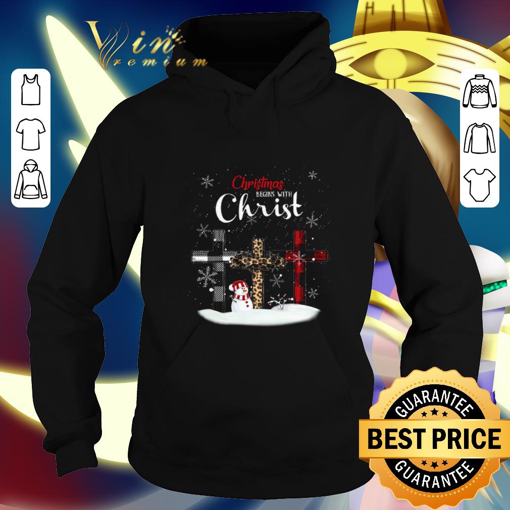 Cool Christmas begins with Christ Snowman shirt