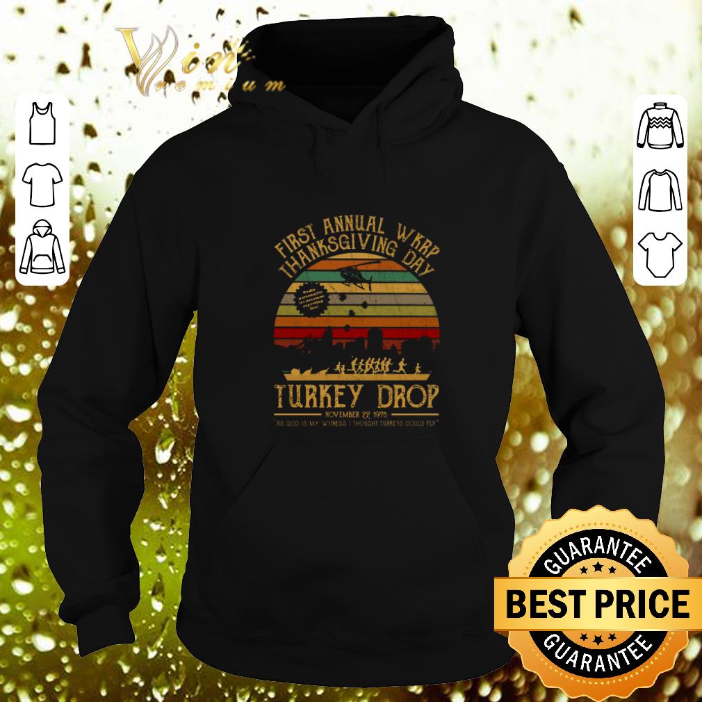 Official First annual wkrp thanksgiving day Turkey drop vintage shirt 9 Official First annual wkrp thanksgiving day Turkey drop vintage shirt