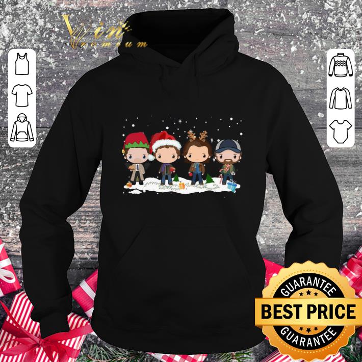 Top Supernatural chibi characters cartoon Christmas shirt