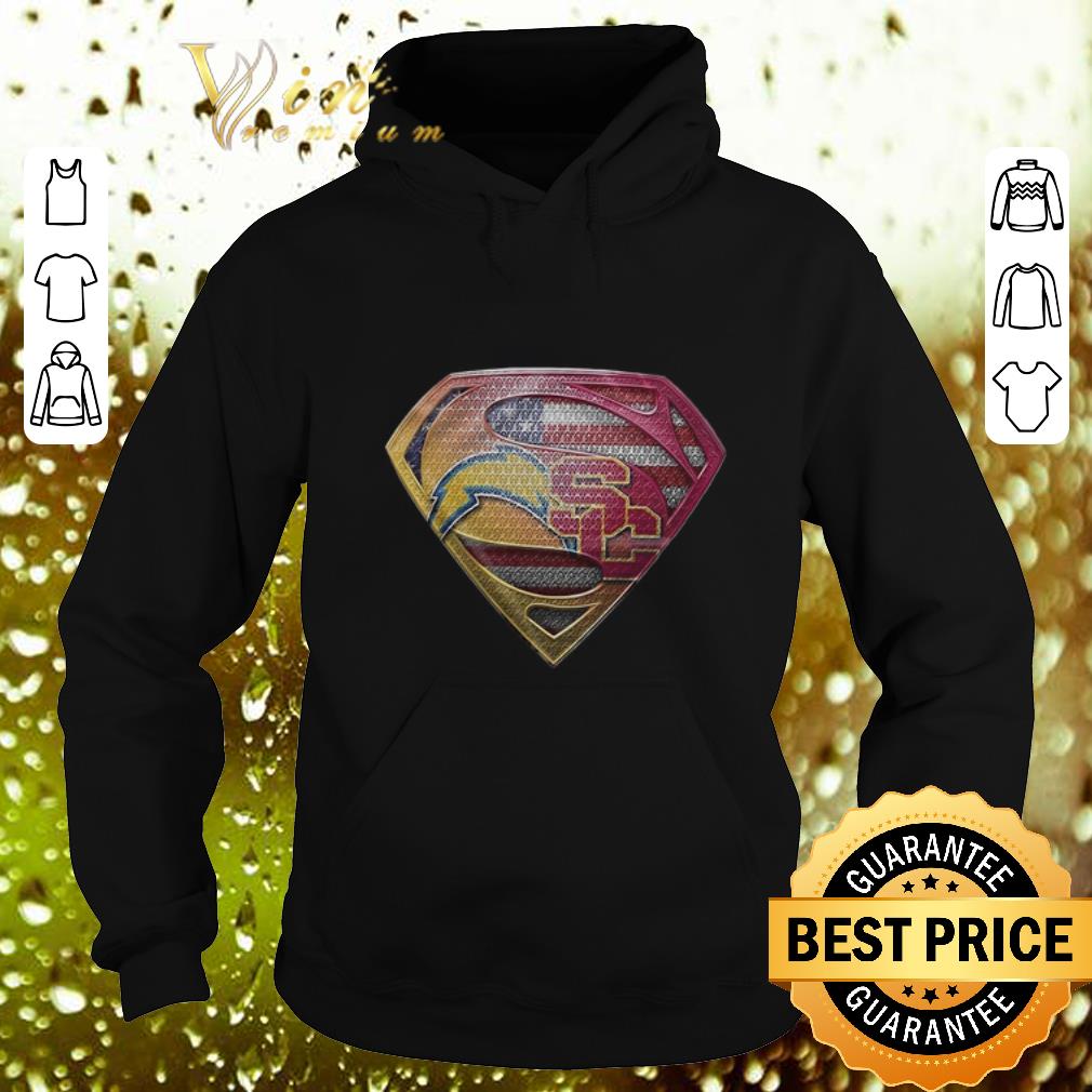 Funny Superman logo Los Angeles Chargers USC Trojans shirt