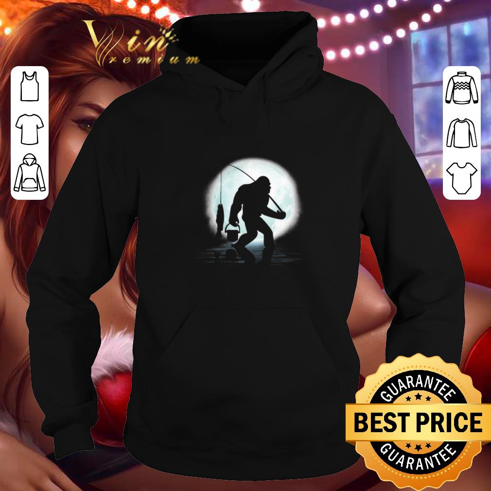 Premium Bigfoot go fishing and moon shirt