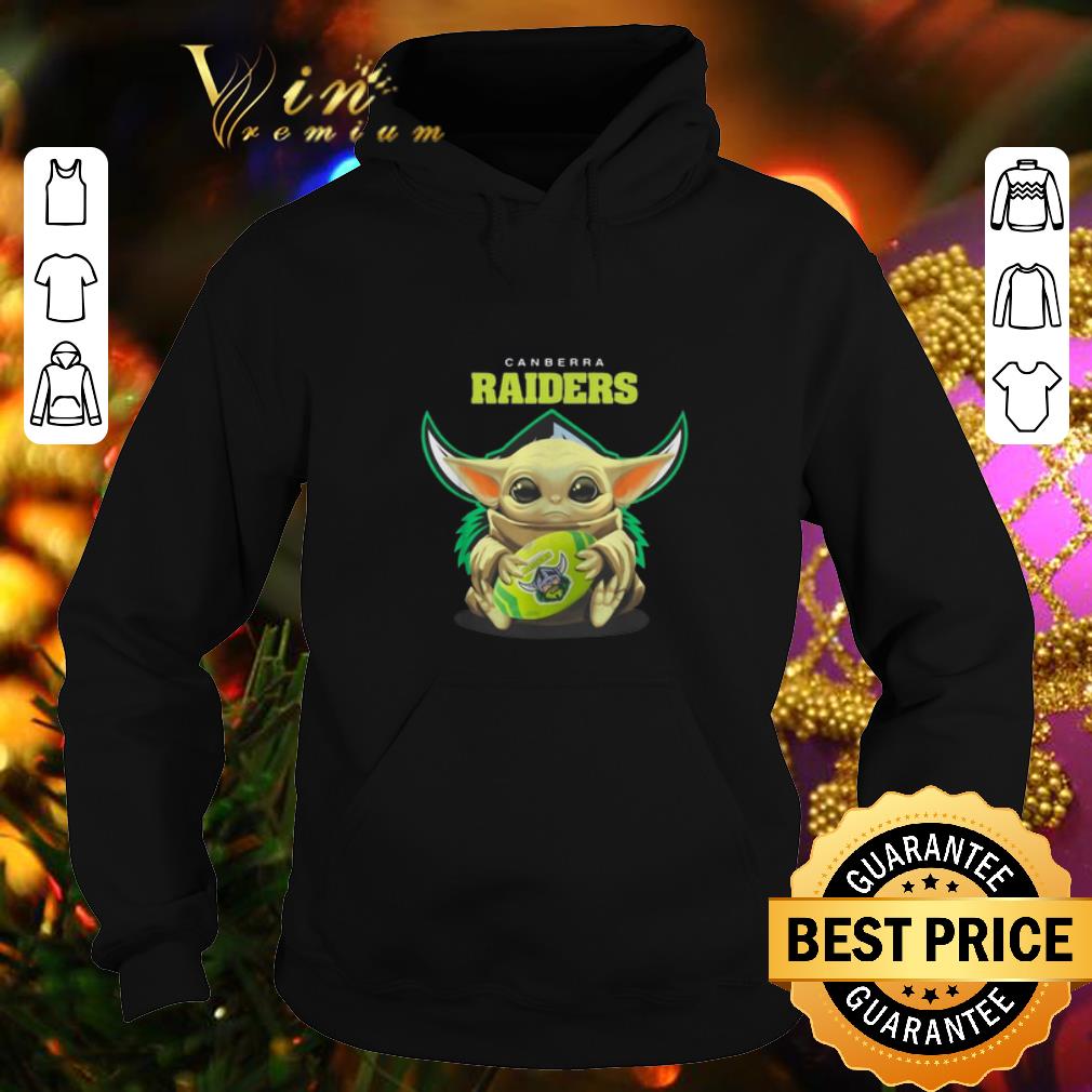 Cheap Baby Yoda hug Canberra Raiders Star Wars shirt