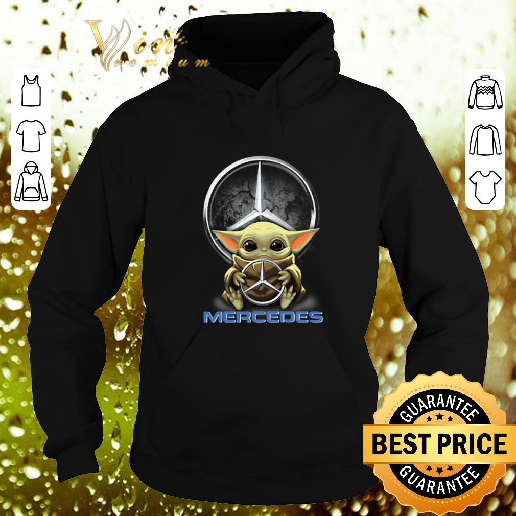 Cheap Baby Yoda hug Mercedes-Benz Star Wars shirt