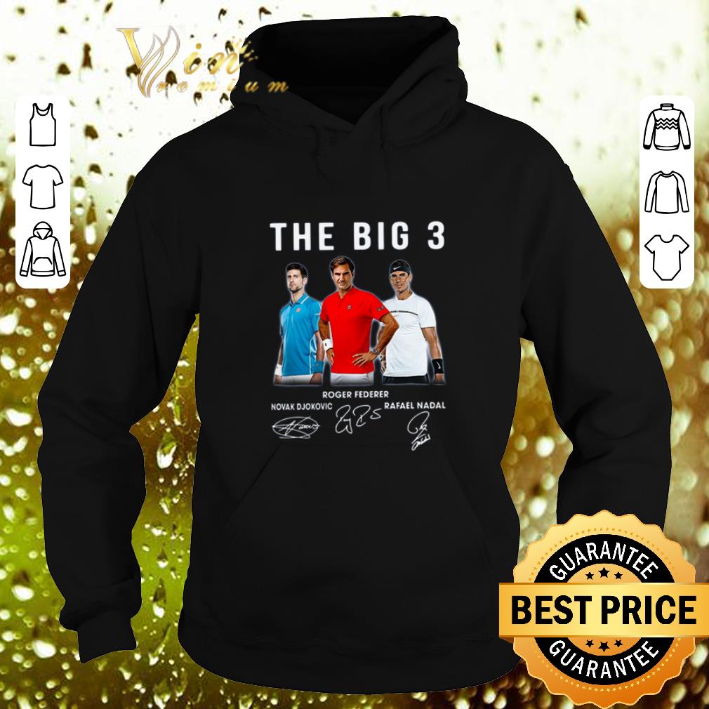 Cheap The Big 3 Novak Djokovic Roger Federer Rafael Nadal all Signed shirt
