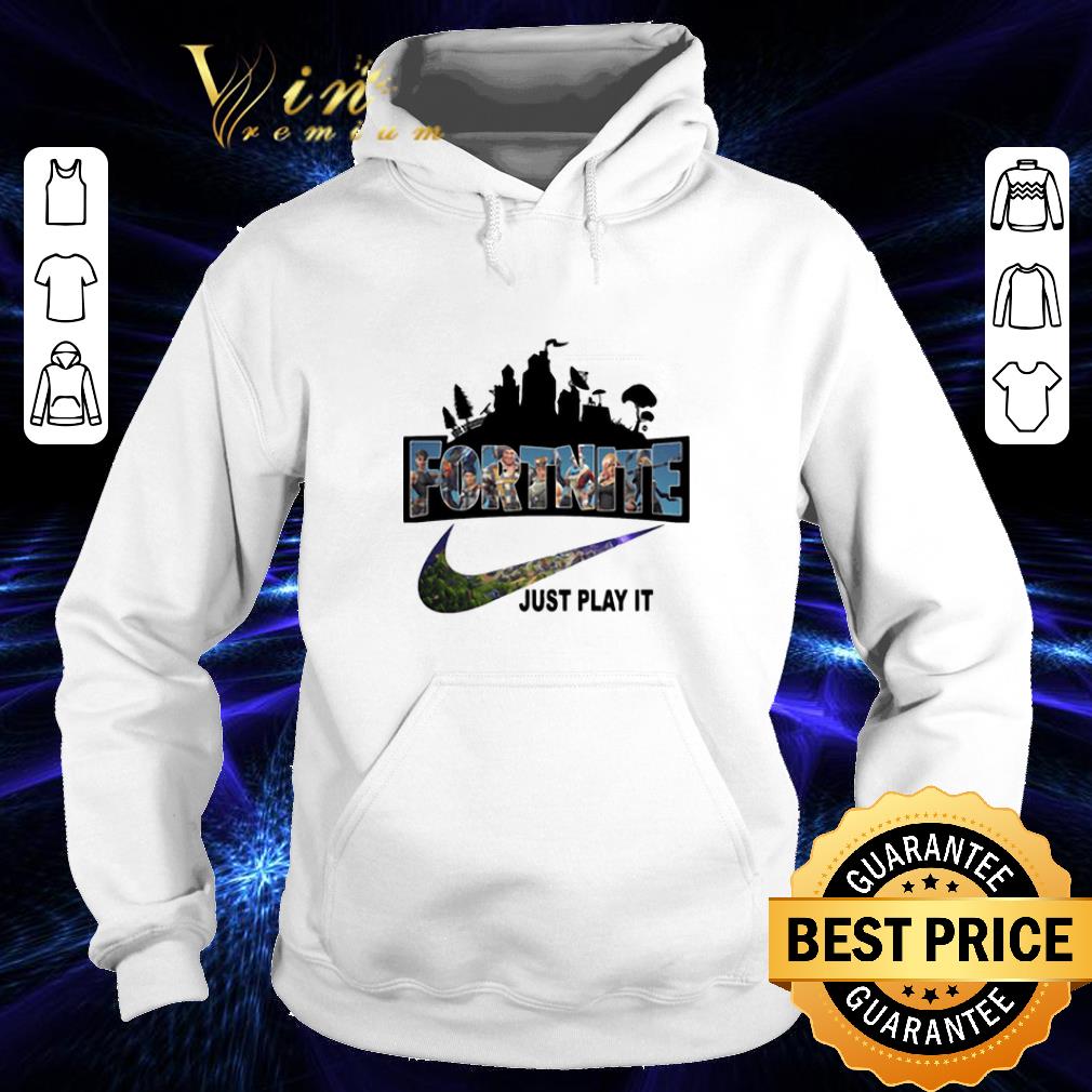 Funny Fortnite Battle Royale Nike Just Play It Logo shirt
