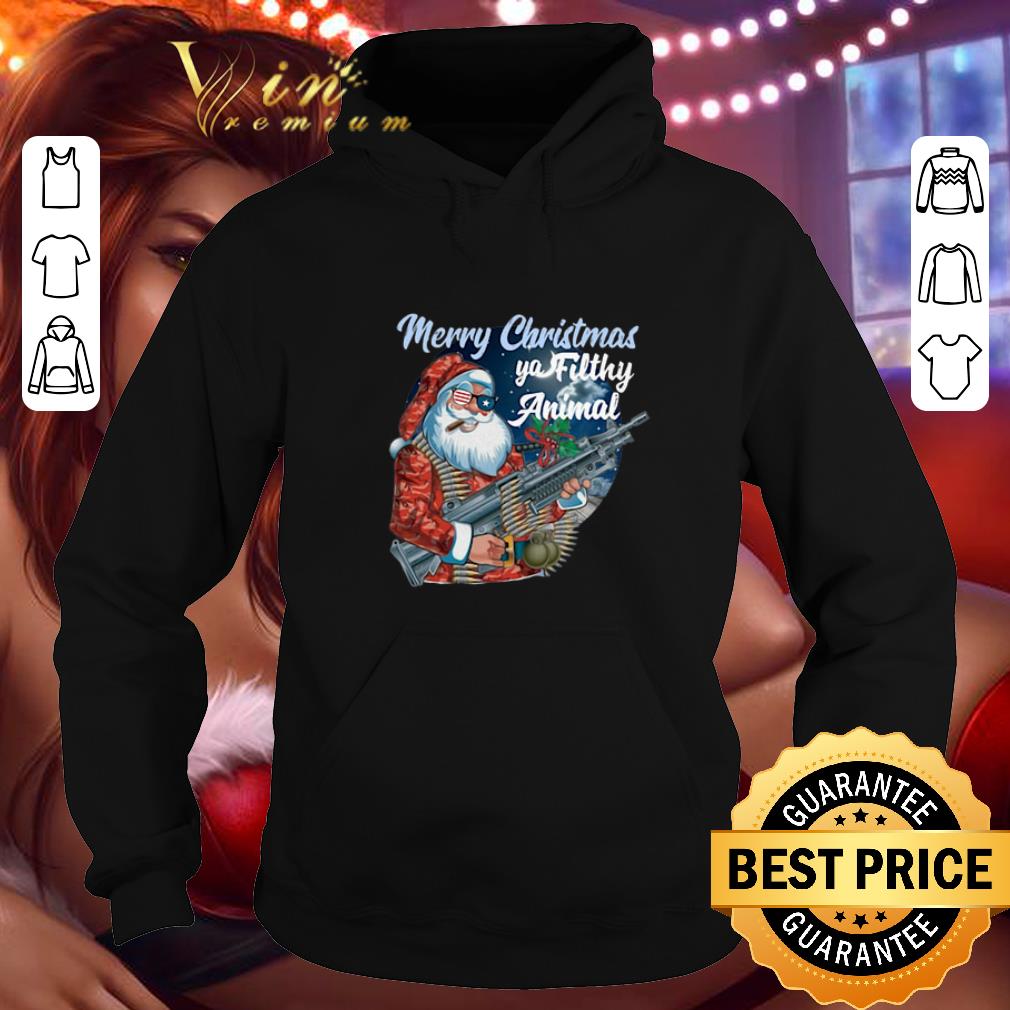 Funny Santa Claus Merry Christmas ya filthy animal shirt