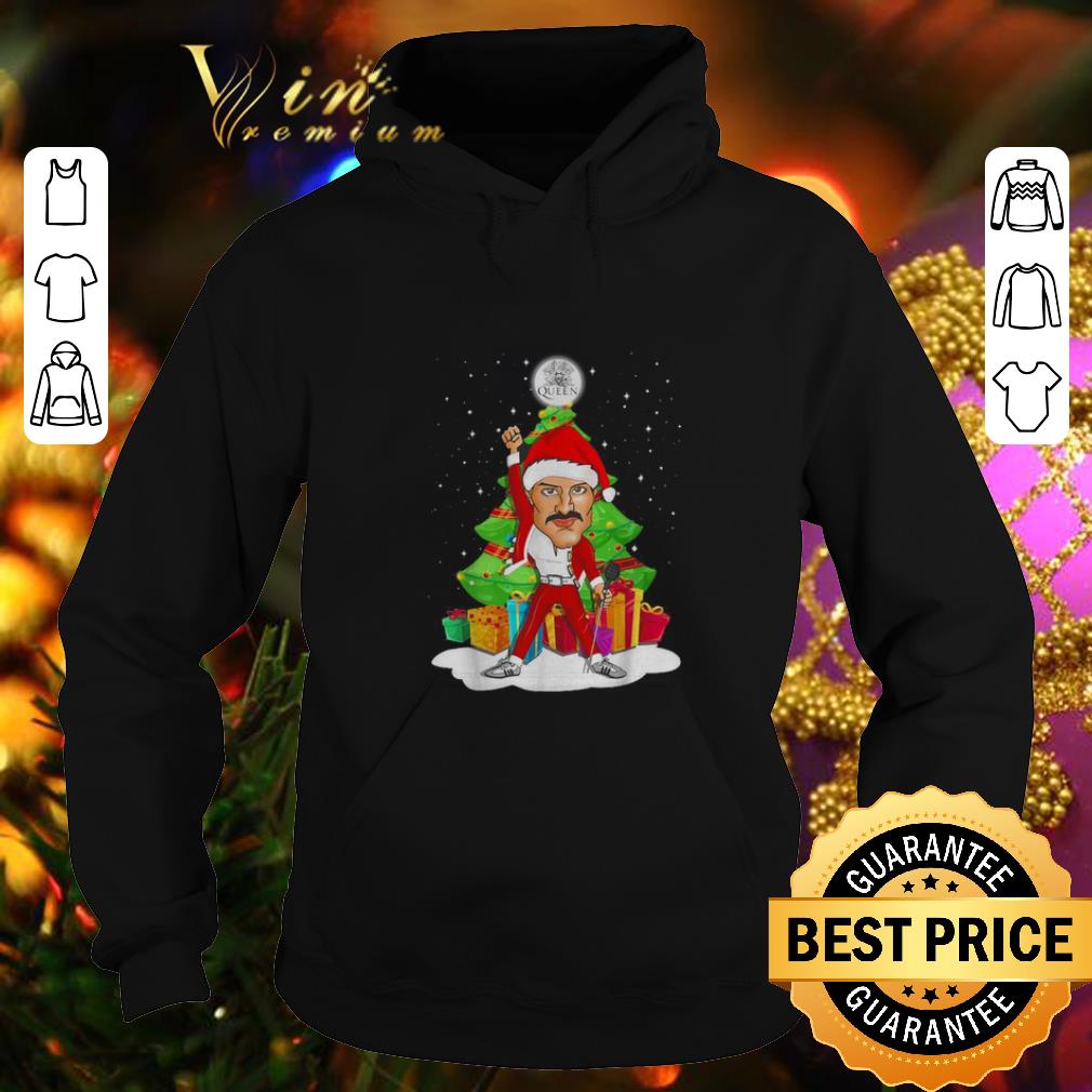 Funny Santa Freddie Mercury Queen Christmas tree gifts shirt