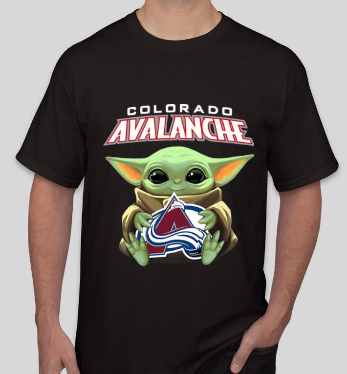 Hot Star Wars Baby Yoda Hug NHL Colorado Avalanche shirt