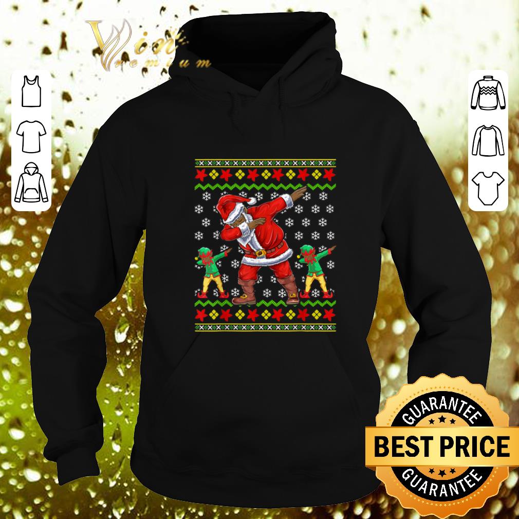 Premium African American Dabbing Santa Elf Ugly Christmas sweater