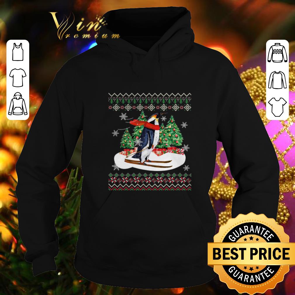 Premium Penguin plays snowboarding ugly Christmas shirt