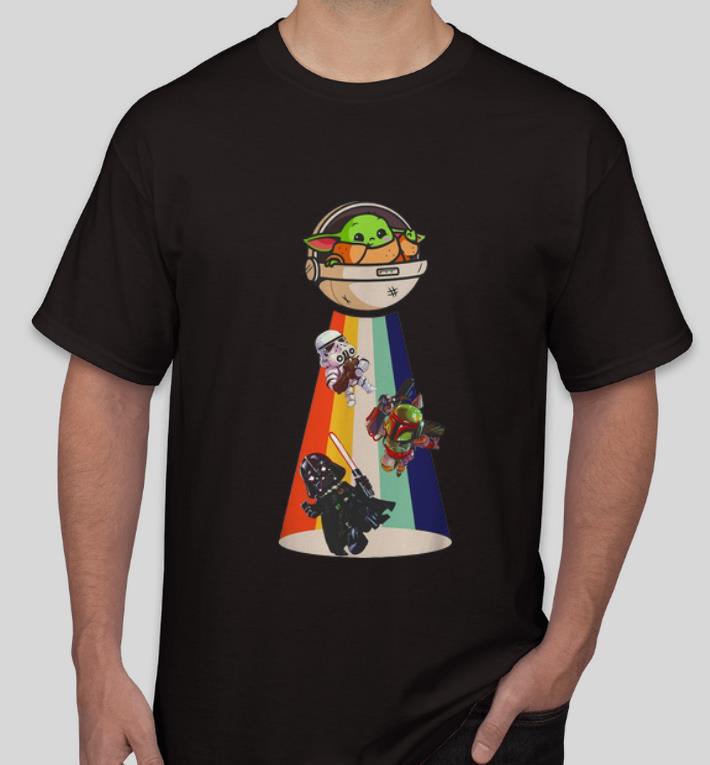Pretty Star Wars Baby Yoda Darth Vader UFO shirt