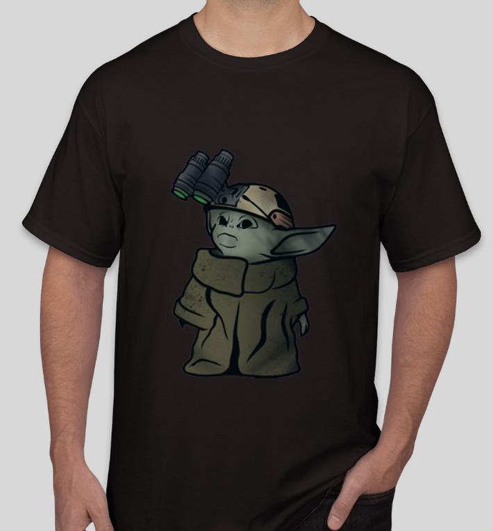 Nice Baby Yoda Soldier Binoculars shirt