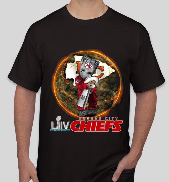 Awesome Baby Groot Hug Super Bowl Champs Cup LIV Kansas City Chiefs shirt