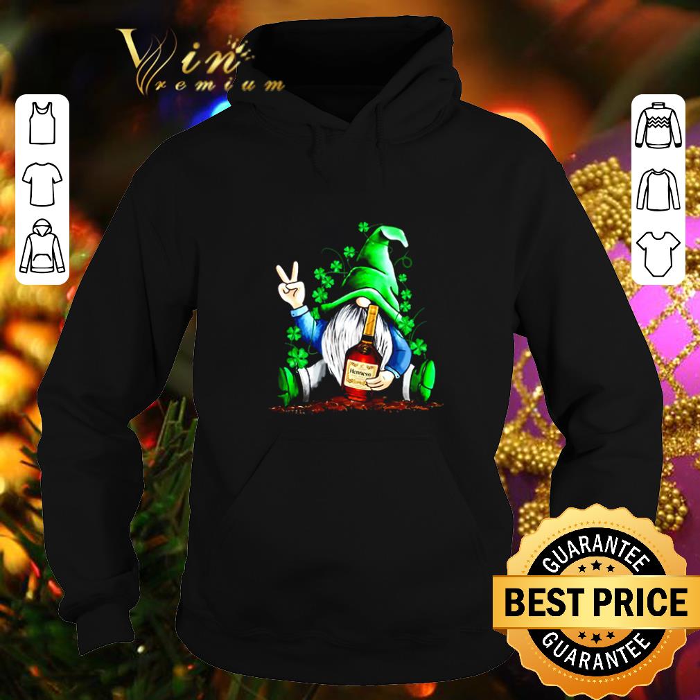 Funny Gnome hug Hennessy wine St. Patrick's Day shirt