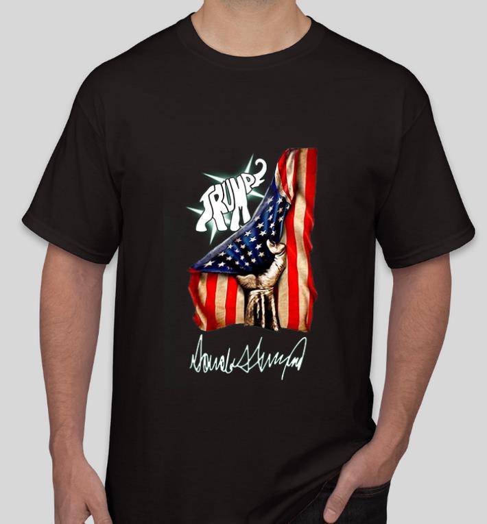 Great Elephant Trump American Flag Signature shirt