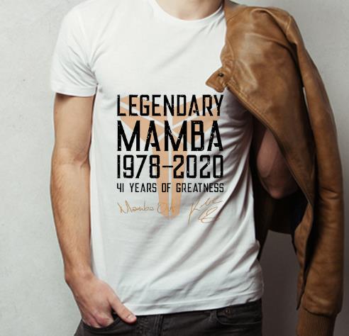 Great Legendary Mamba 41 Years Of Greatness Kobe Bryant Signature shirt