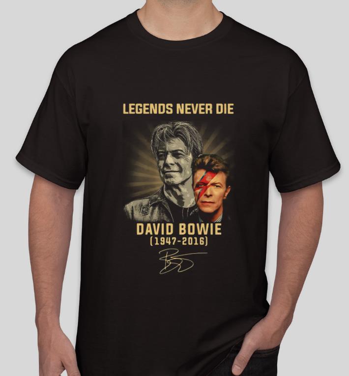 Great Legends Never Die David Bowie 1974 – 2016 Signatures shirt