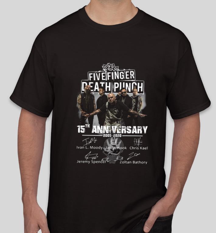 Nice Five Finger Death Punch 15th anniversary signature shirt