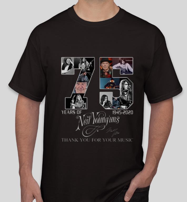 Official 75 Years Of 1945 – 2020 Neil Young’uns Thank You For Your Music Signature shirt