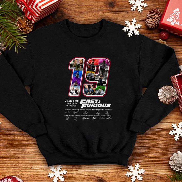 Premium 19 Years Of Fast & Furious 2001 2020 10 Movies Signatures shirt 9 Premium 19 Years Of Fast & Furious 2001 2020 10 Movies Signatures shirt