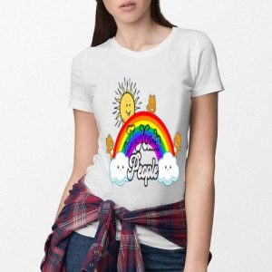 Nice Rainbow Sun Bear Cloud I Hate People Shirt
