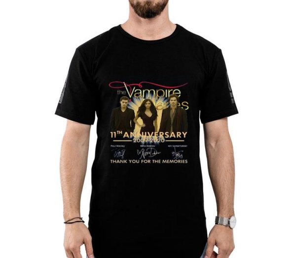 Hot The Vampire Diaries 11th Anniversary 2009-2020 Signatures Thank You For The Memories shirt