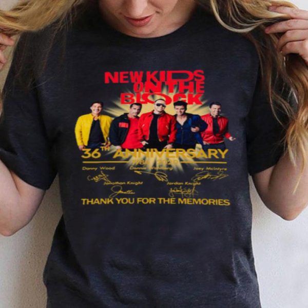 Top New Kids On The Block 36th Anniversary 1984 2020 Thank You For The Memories Signatures shirt