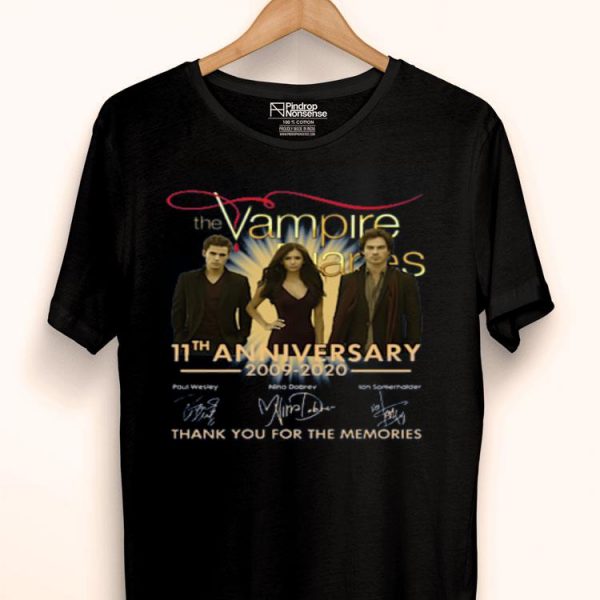 Hot The Vampire Diaries 11th Anniversary 2009-2020 Signatures Thank You For The Memories shirt
