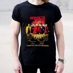 Top New Kids On The Block 36th Anniversary 1984 2020 Thank You For The Memories Signatures shirt