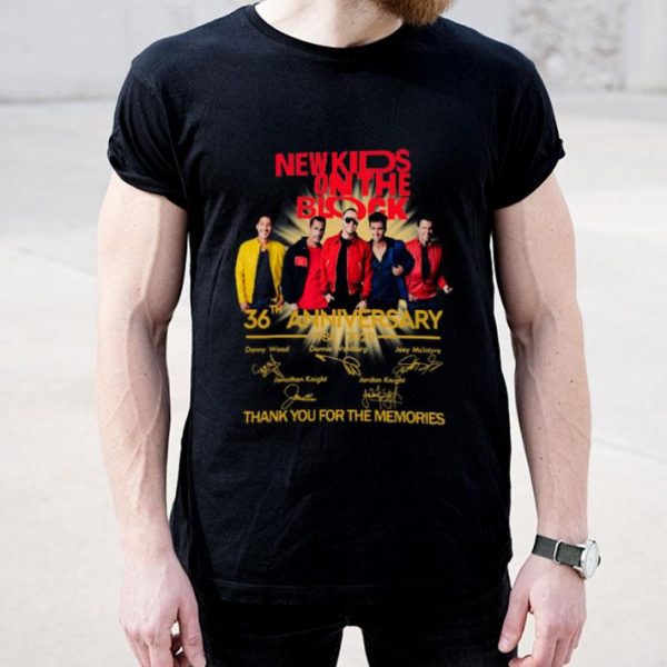 Top New Kids On The Block 36th Anniversary 1984 2020 Thank You For The Memories Signatures shirt