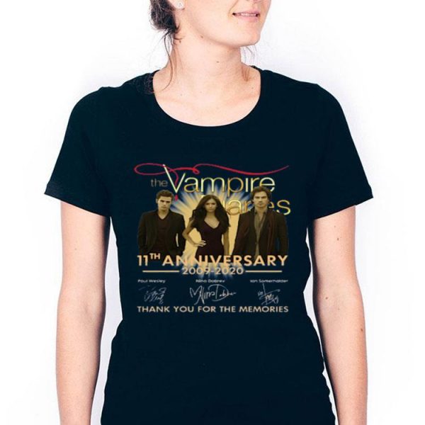 Hot The Vampire Diaries 11th Anniversary 2009-2020 Signatures Thank You For The Memories shirt