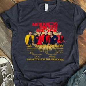 Top New Kids On The Block 36th Anniversary 1984 2020 Thank You For The Memories Signatures shirt