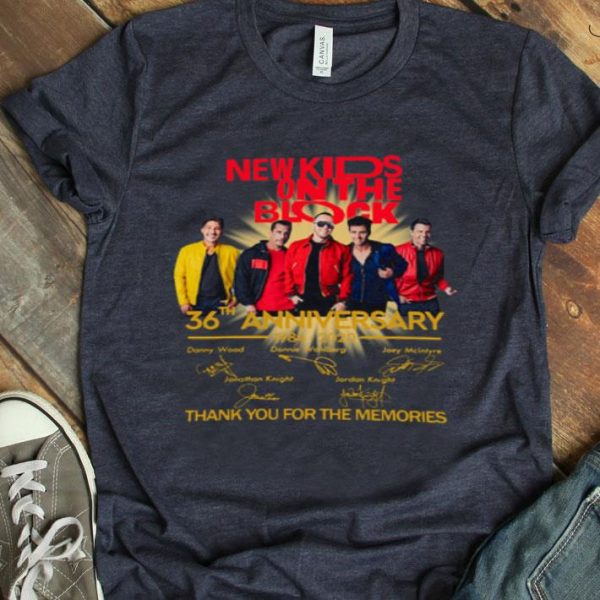 Top New Kids On The Block 36th Anniversary 1984 2020 Thank You For The Memories Signatures shirt