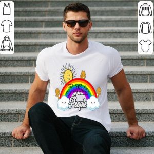 Nice Rainbow Sun Bear Cloud I Hate People Shirt