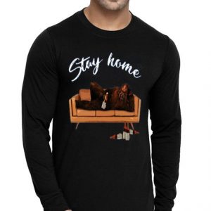 Nice Bigfoot Lying Down Drinking Beer Stay Home Shirt
