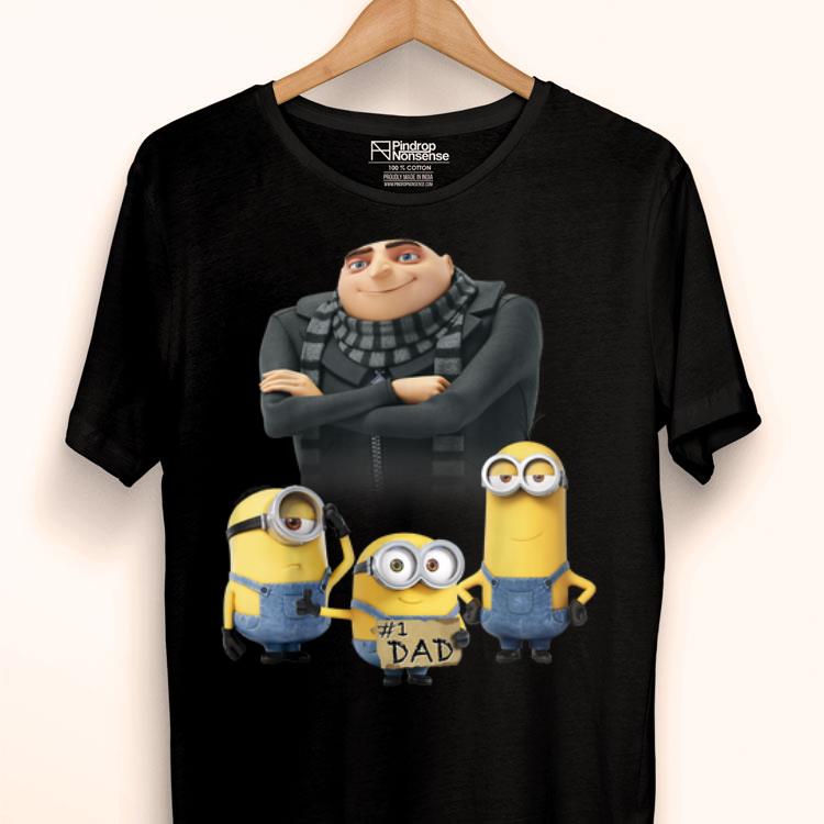 Despicable Me Minions Father's Day #1 Dad Cardboard Sign Shirt