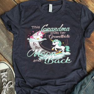 Unicorn This Grandma Loves Her Grandkids To The Moon And Back Shirt