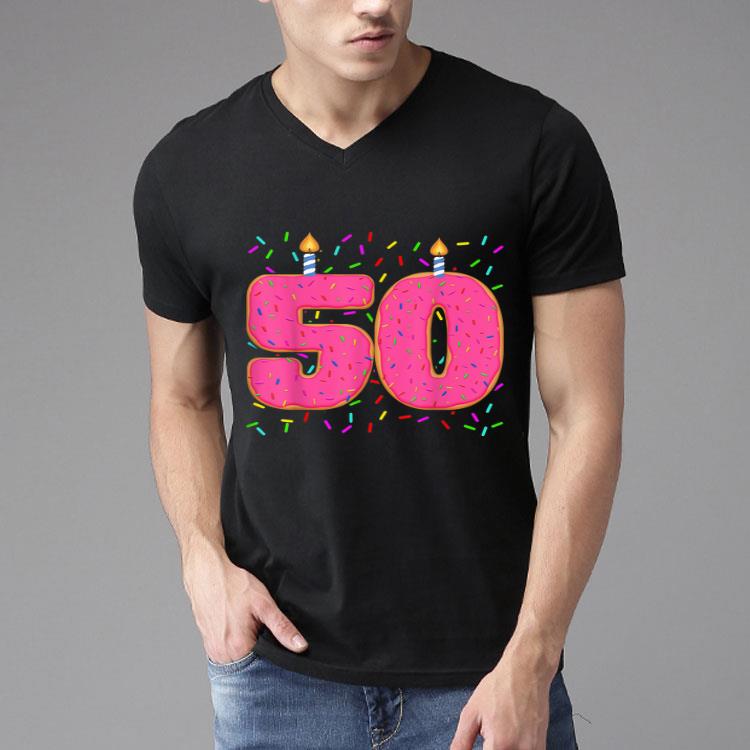 Donut 50th Birthday Donut Themed 50th Birthday Donut Grow Up Shirt
