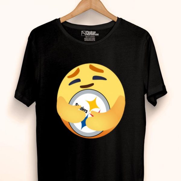 Love The Pittsburgh Steelers Love Hug Care Emoji NFL Shirt
