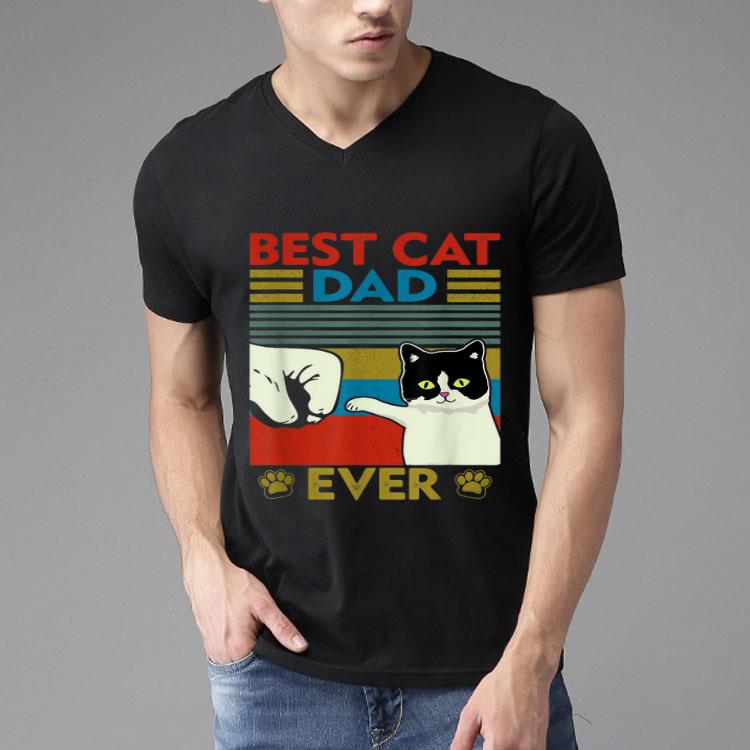 Best Cat Dad Ever Funny Cat Dad Fathers Day Vintage Shirt
