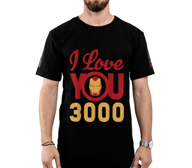 Marvel Avengers Endgame Iron Man I Love You 3000 Helmet Logo Shirt