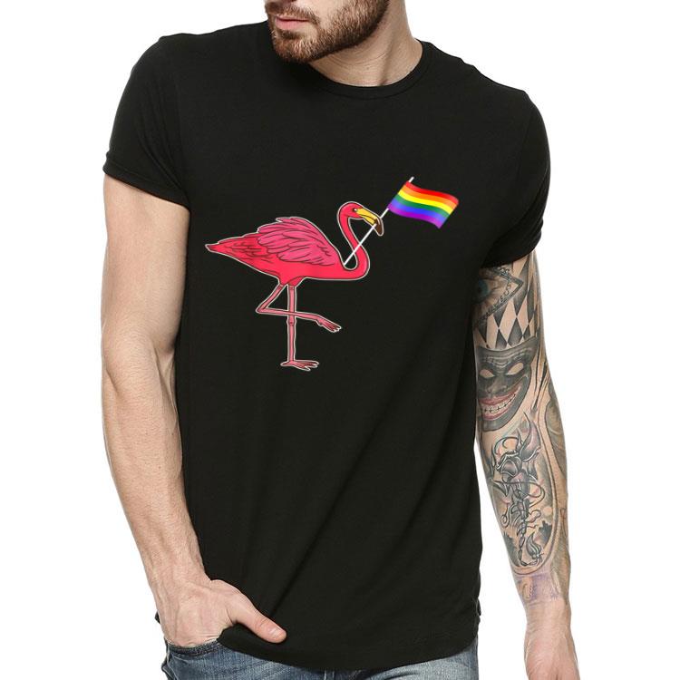 Pride Flamingo Lgbt Rainbow Flag Gay Shirt Hoodie Sweater Longsleeve T Shirt