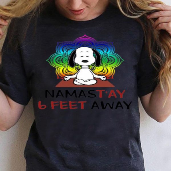 Snoopy Namastay 6 Feet Away Shirt